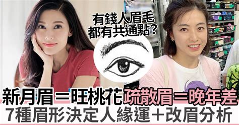 羅漢眉 面相|7種眉形面相決定命運？「三分天註定，七分靠打拼」。